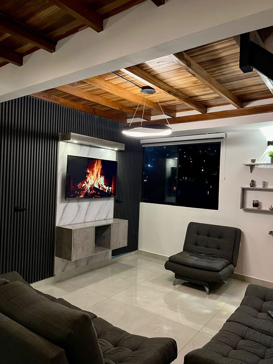 Family Duplex, Park View | Living area | Flat-screen TV
