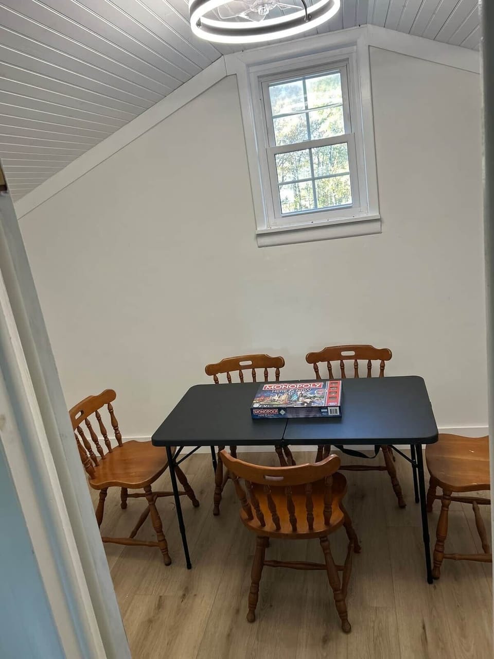 Game Table: Dedicated upstairs game room for late-night board games, puzzles or creative activities.