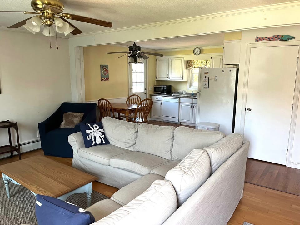 Open Kitchen, dining area and living room