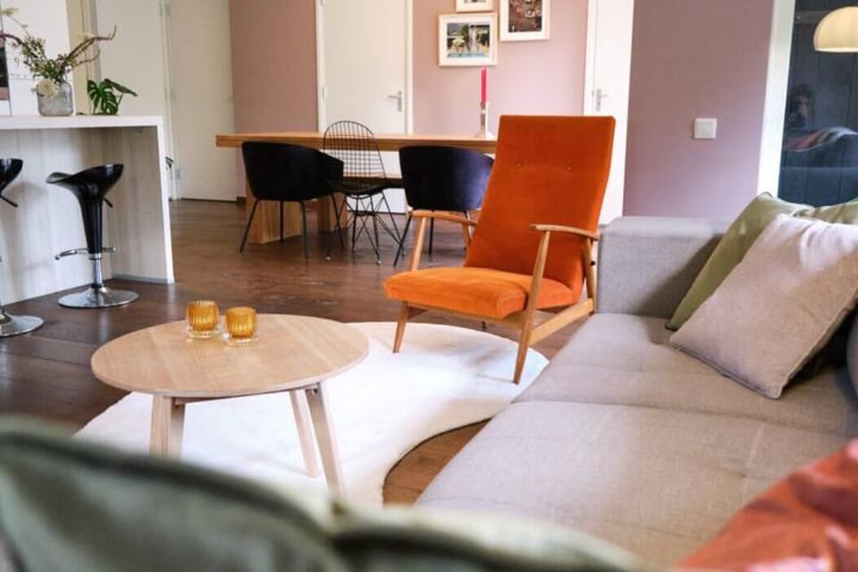 The seating area offers plenty of space to relax