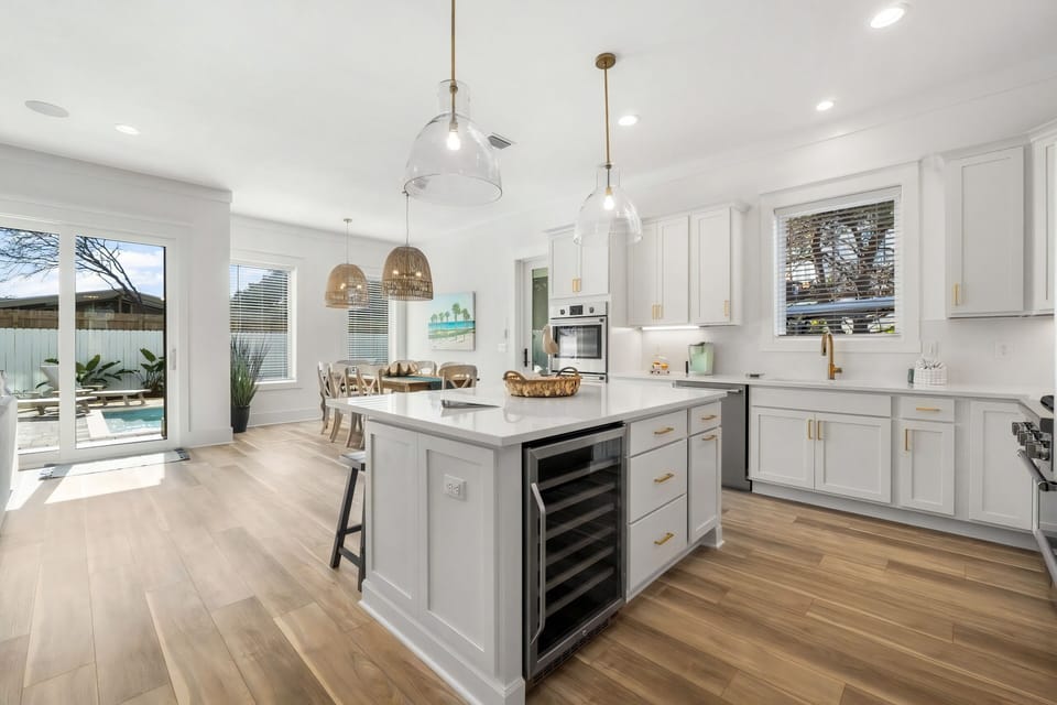 Gather in this spacious kitchen made for easy vacation living.