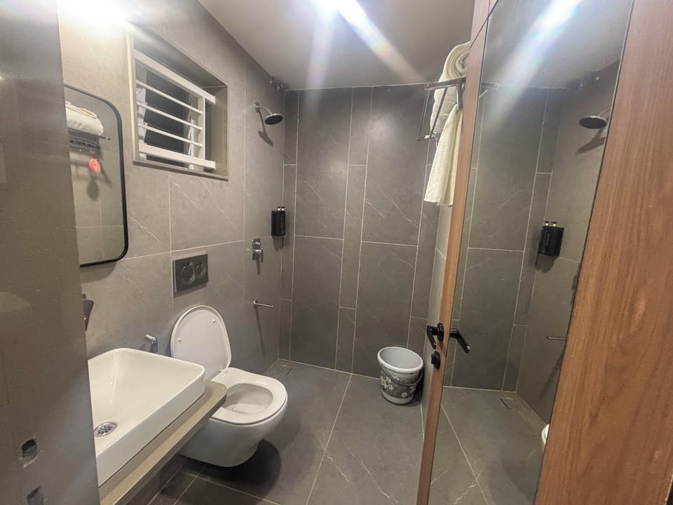 Superior Double Room, Hill View | Bathroom | Shower, hair dryer, towels, soap