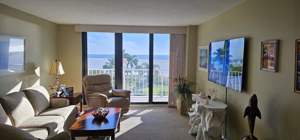 Excellent view of the Gulf right from the living room