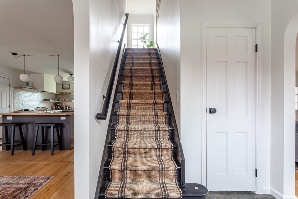 Upstairs leads to all the bedrooms