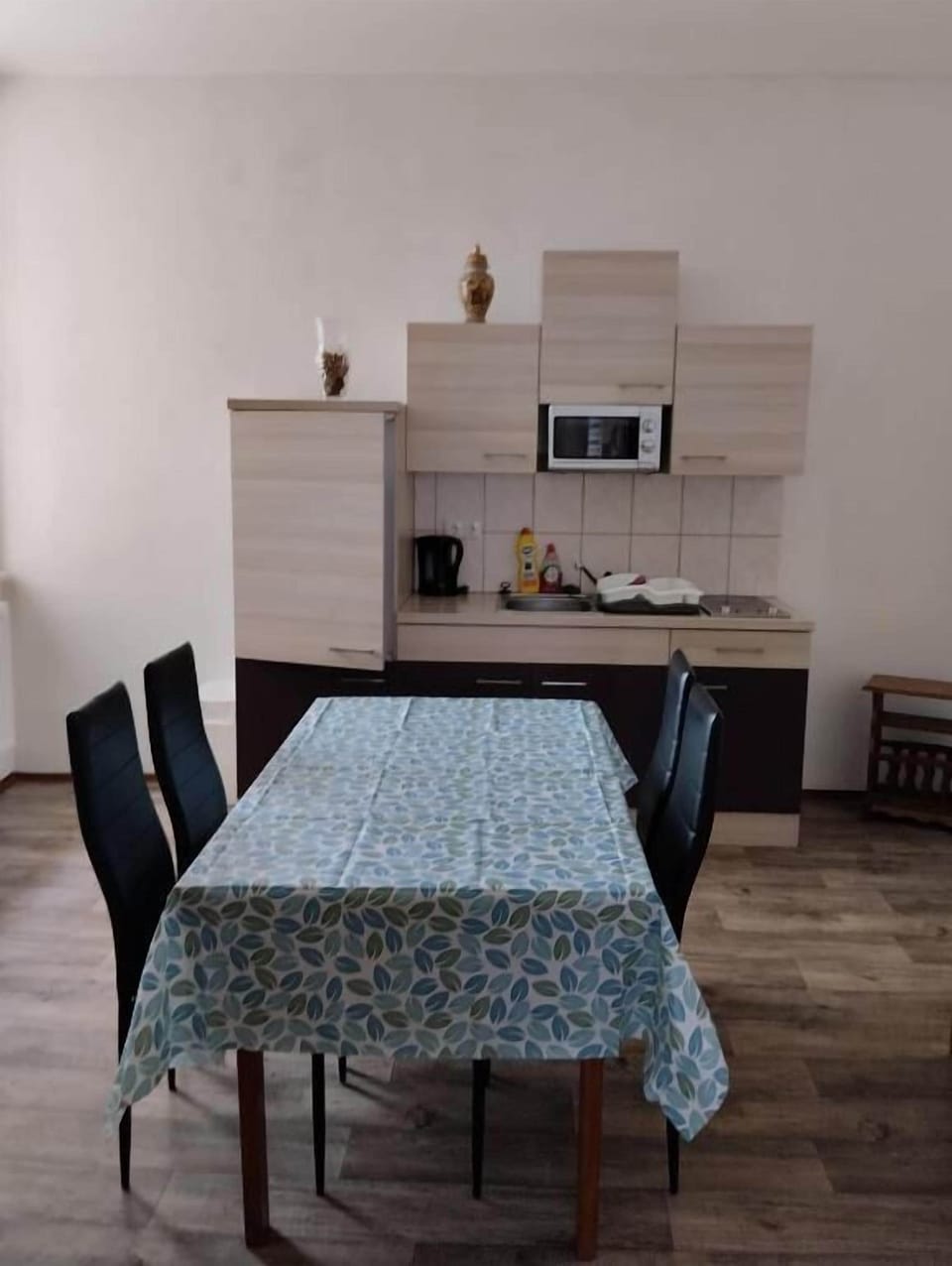 Family Apartment, Kitchen | Private kitchen | Full-size fridge, electric kettle