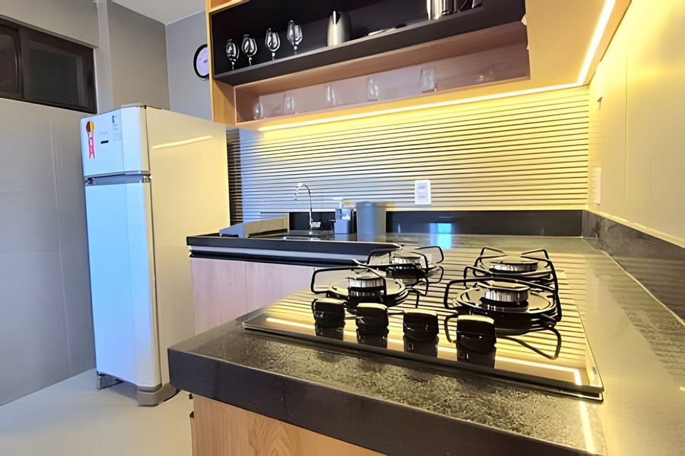 Apartment | Private kitchen | Fridge, microwave, cookware/dishes/utensils
