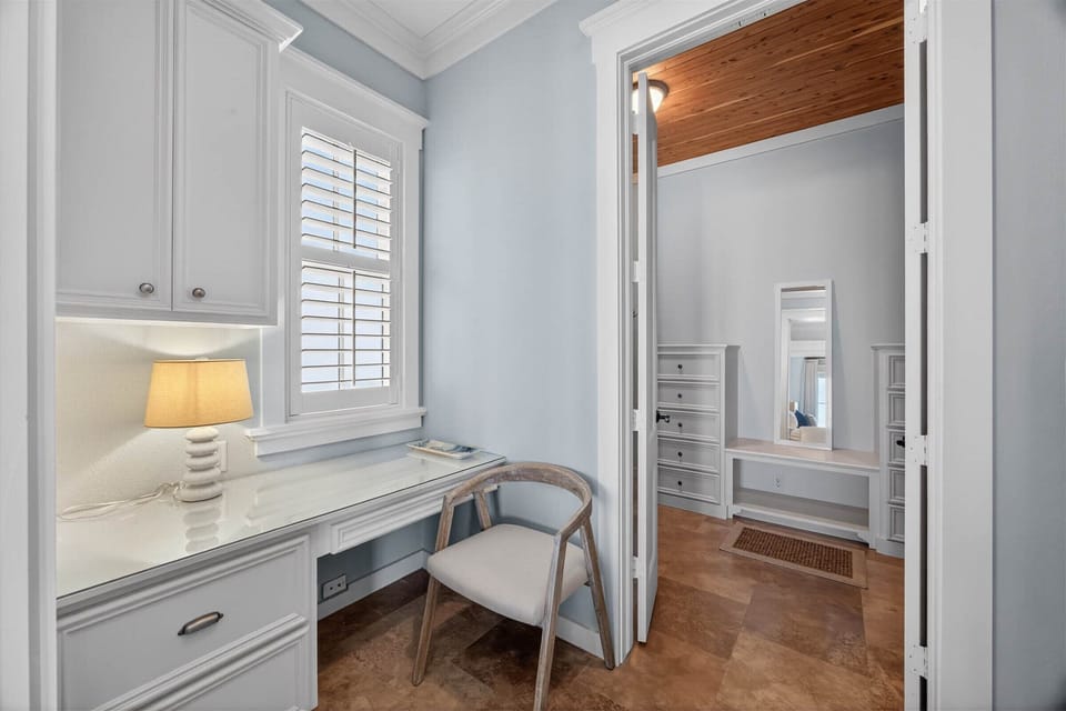 Primary Bedroom - Private Work Space & Walk-In Closet