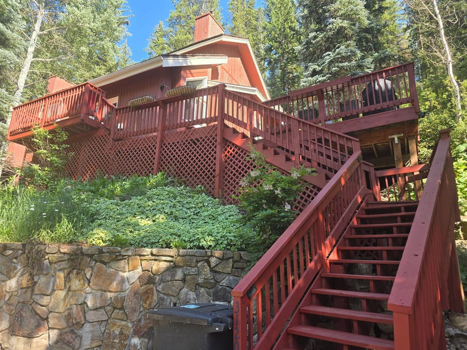 Property has 3 separate guest units and a shared patio space.