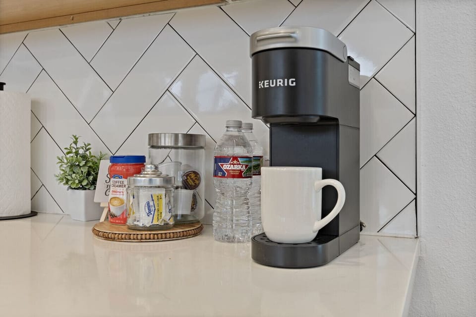 Wake up to a fresh Keurig brew - coffee, tea, and everything you need for the perfect slow morning is already waiting for you.