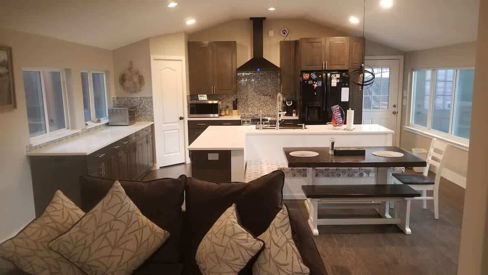 Kitchen. Instant hot water, forget the bottled water and use the in counter reverse osmosis water faucet. Keurig, convection oven and induction range.