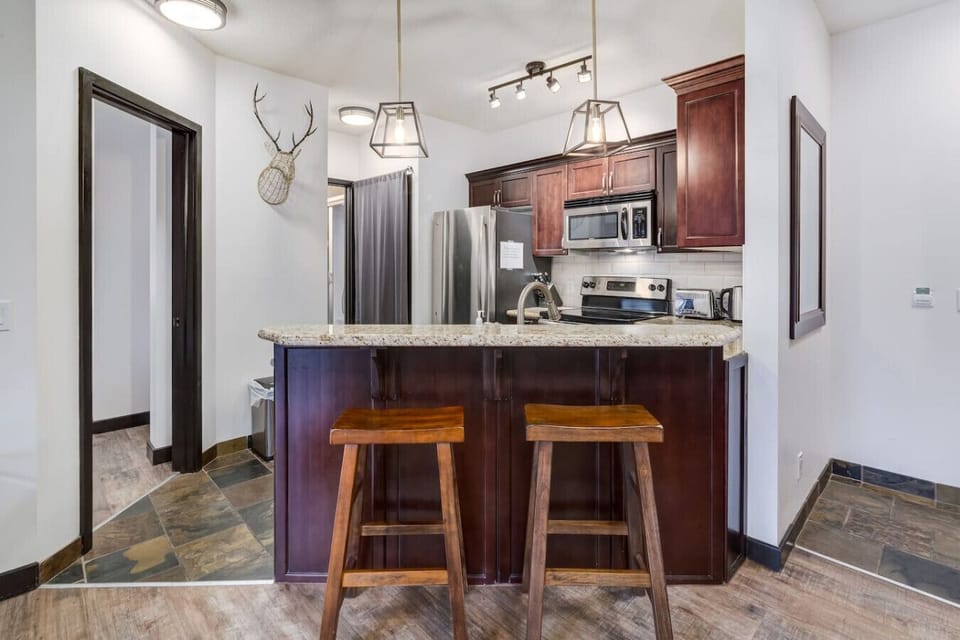 Spacious fully equipped kitchen with cooking essentials