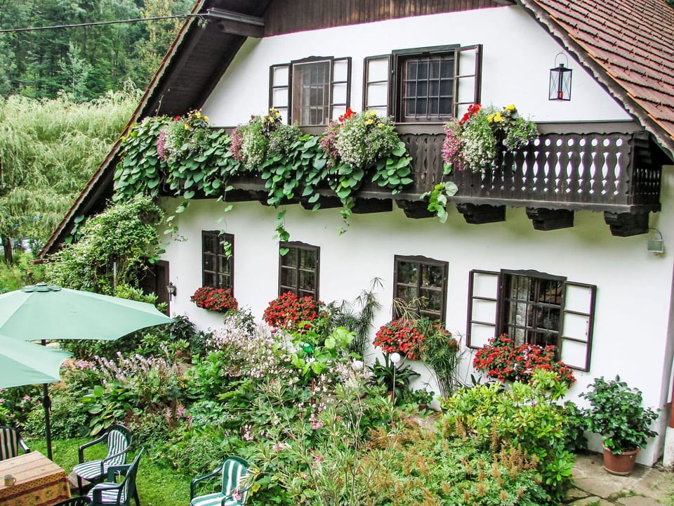 House, Shrub, Cottage, Door, Balcony, Flowerpot, Houseplant, Garden, Farmhouse