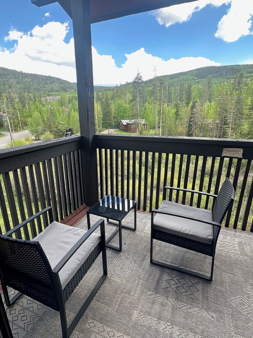 Deck with a gorgeous view in all seasons!