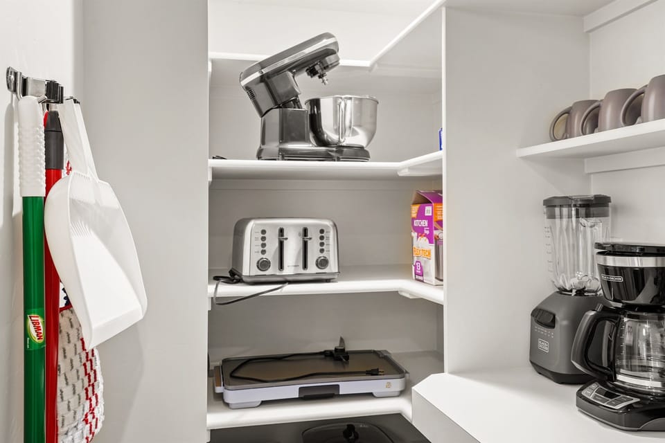 Find every appliance you need in this fully stocked pantry.