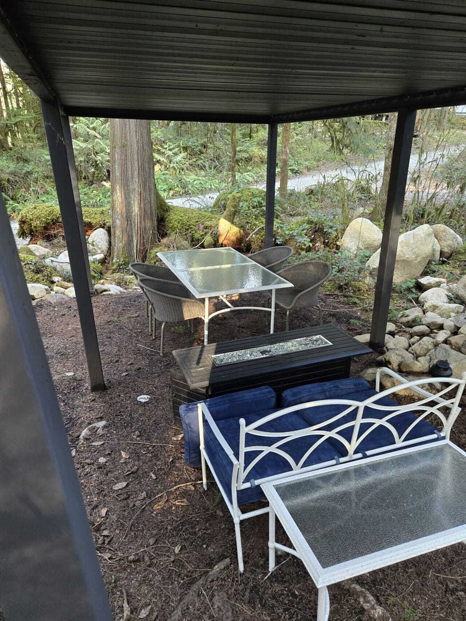 Our propane fire table ensures you can enjoy a blaze, even when wood burning is prohibited.