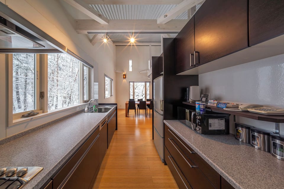 2 Bedroom Chalet | Private kitchen | Full-size fridge, microwave, oven, stovetop
