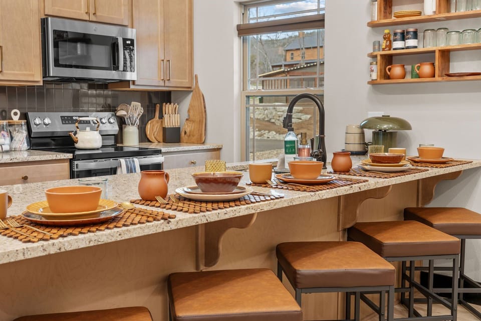 Full Kitchen with Extra Bar Seating