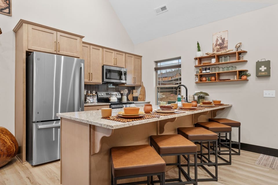 Full Kitchen with Extra Bar Seating