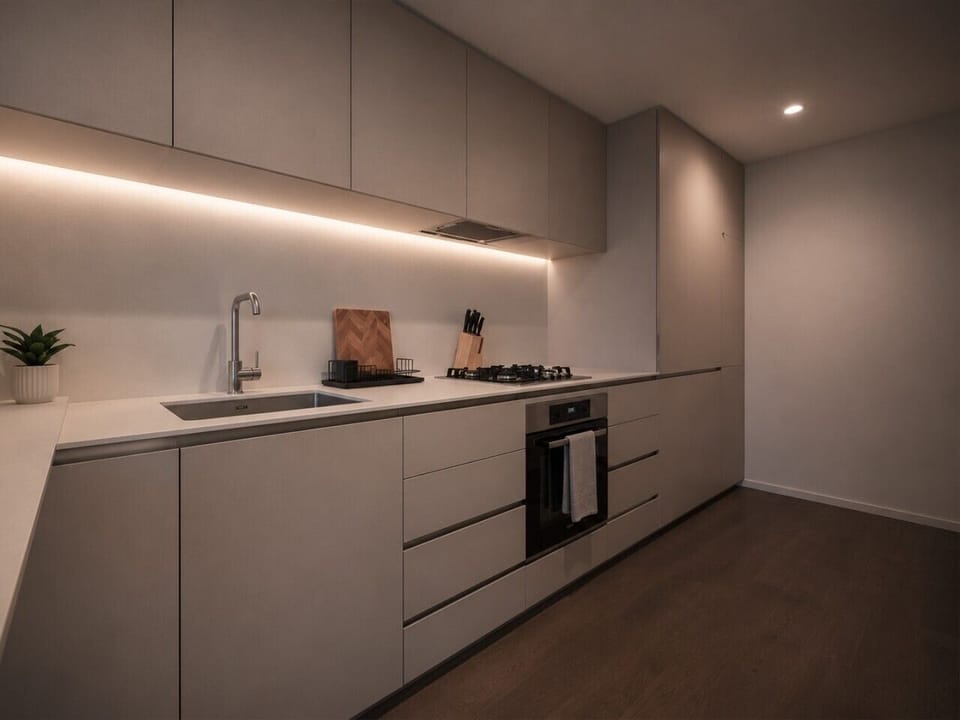 The kitchenette is fully equipped for a convenient stay.