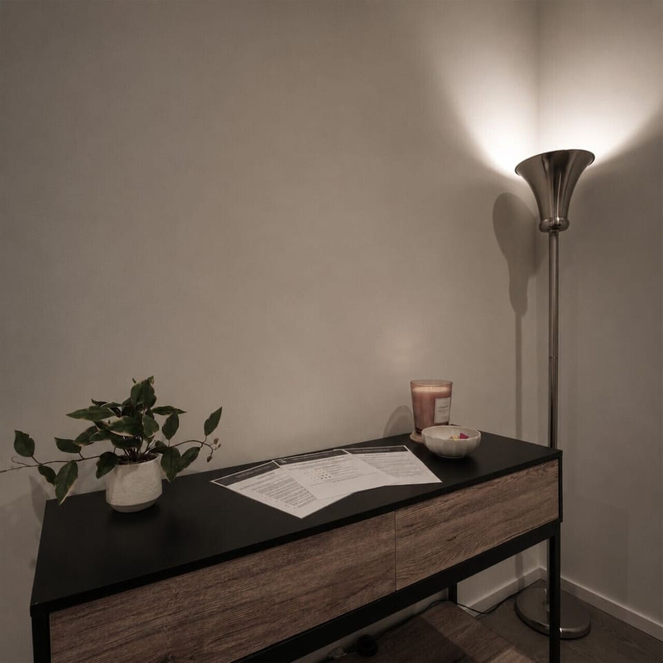 The study room is adorned with cosy decor and a laptop-friendly workspace.