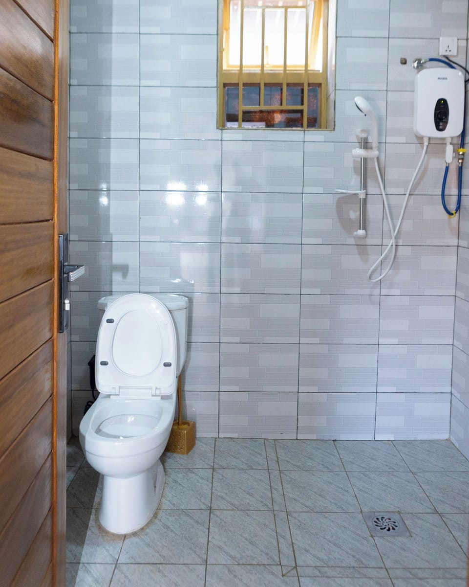Slippers, towels, soap, shampoo