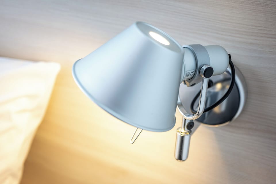 Premium bedding, desk, blackout drapes, soundproofing