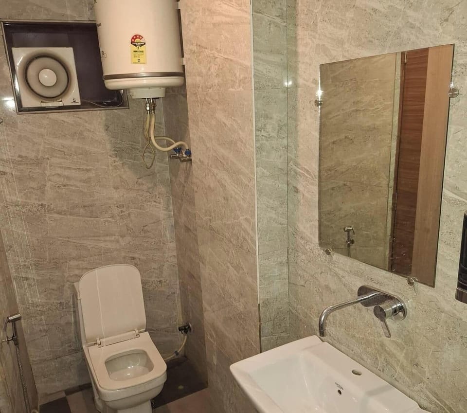 Shower, soap, toilet paper
