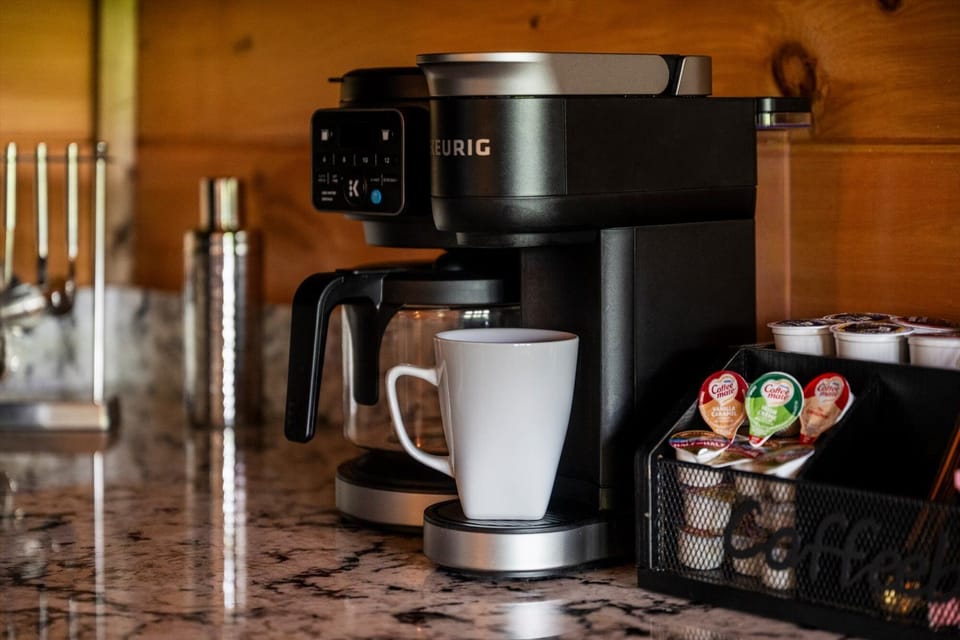 Enjoy complimentary coffee & creamers, sugars, & essential spices 4 easy cooking