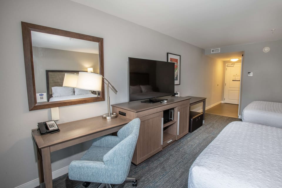 In-room safe, desk, laptop workspace, iron/ironing board