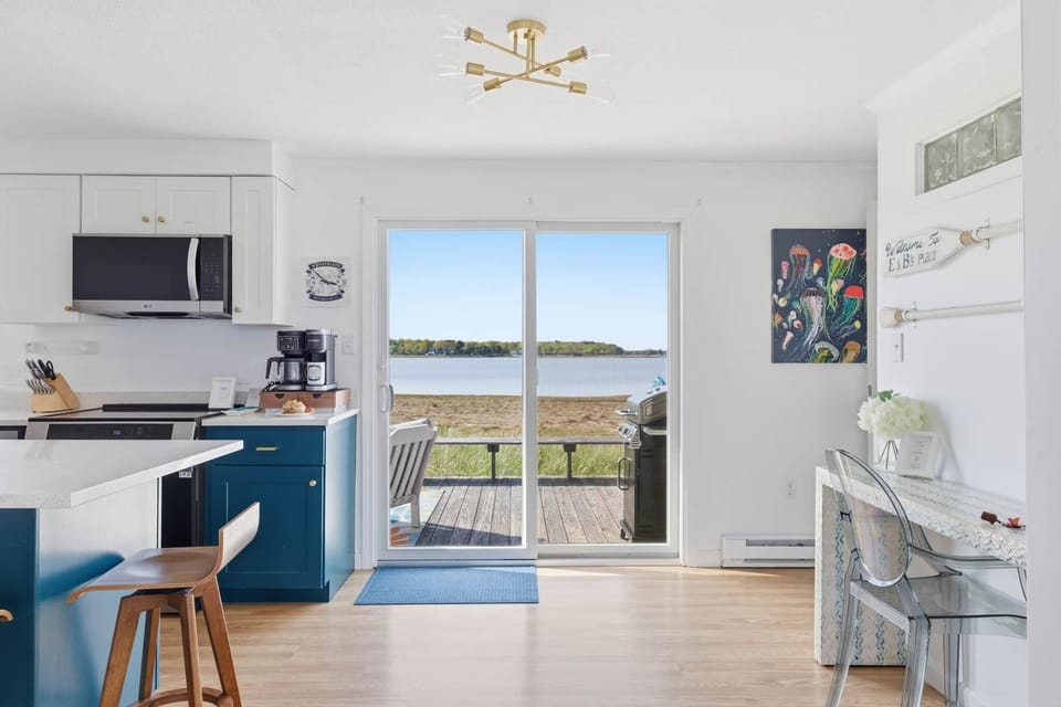 Take in the beauty of the backdrop while preparing meals.