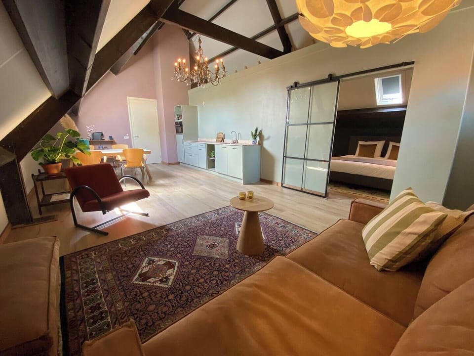 The seating area offers plenty of space to relax