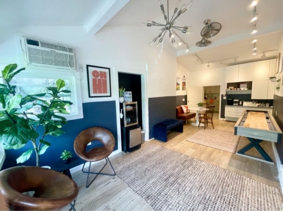 Relax, recharge, and recreate in our shared lounge.