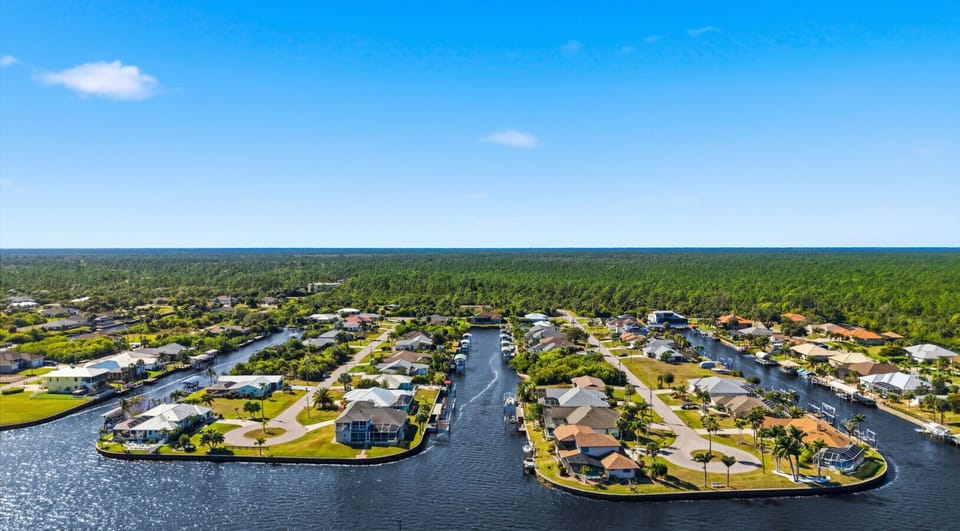 Aerial View | Waterfront Community | Canal Network & Residential Layout