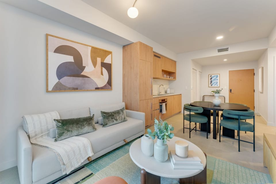 Modern living space with designer touches