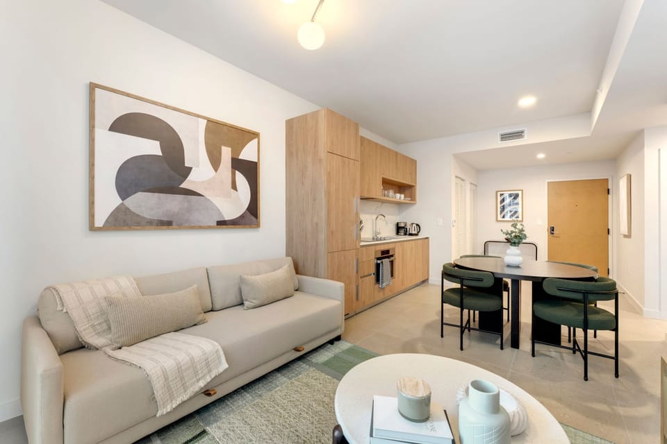 Cozy living and dining area.