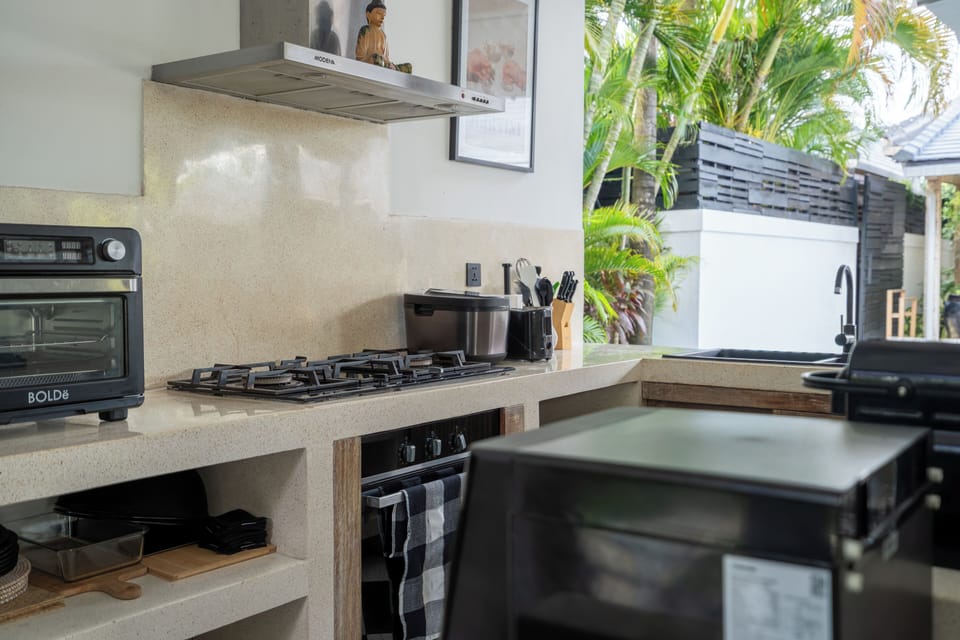 Villa | Private kitchen | Coffee/tea maker, toaster, highchair, dining tables
