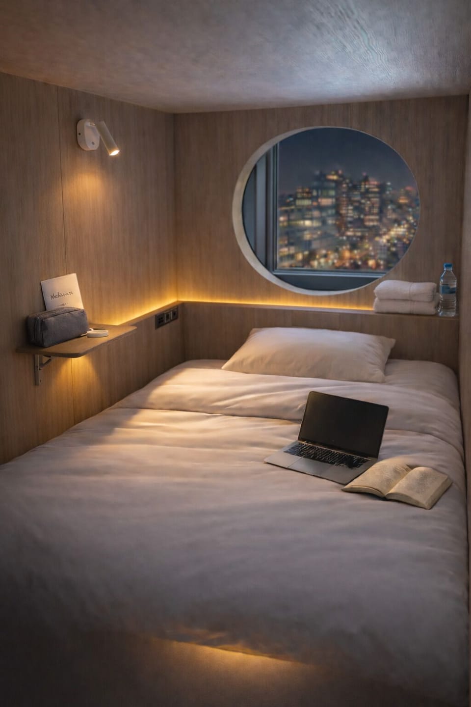 Desk, laptop workspace, free WiFi, bed sheets