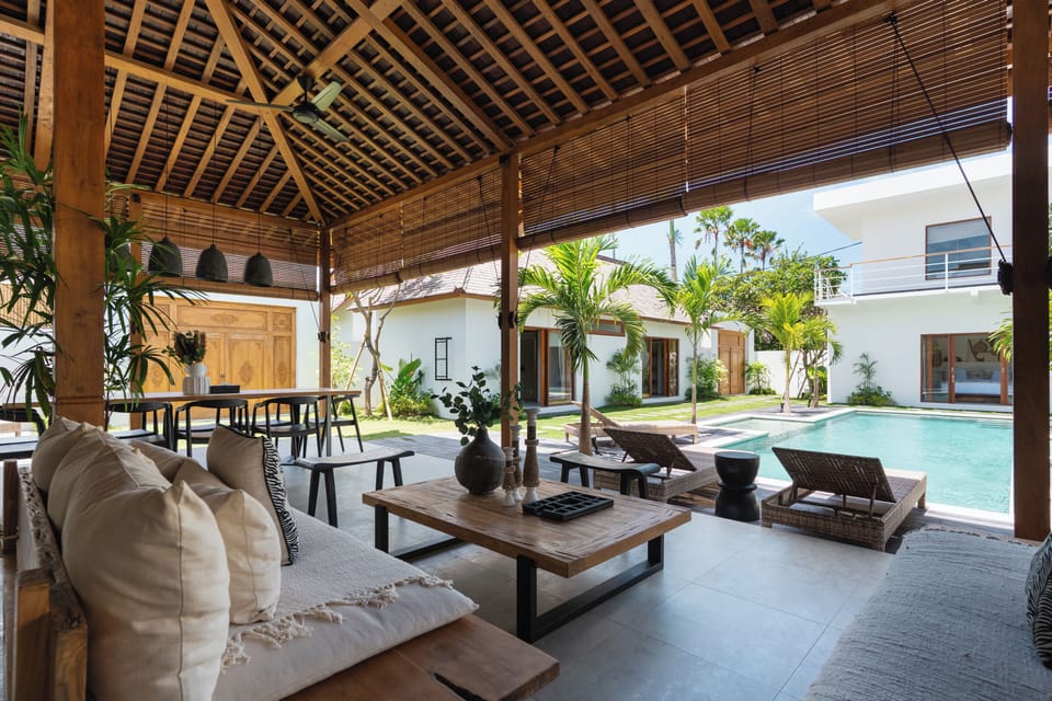 Deluxe Villa, Balcony, Pool View | Living area | 32-inch Smart TV with digital channels