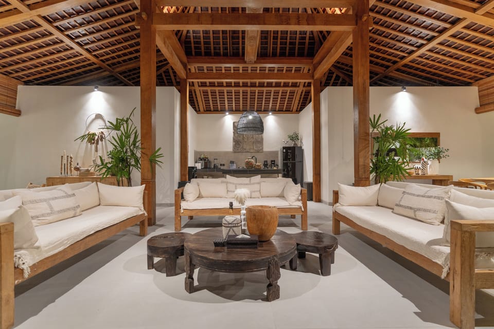 Deluxe Villa, Balcony, Pool View | Living area | 32-inch Smart TV with digital channels