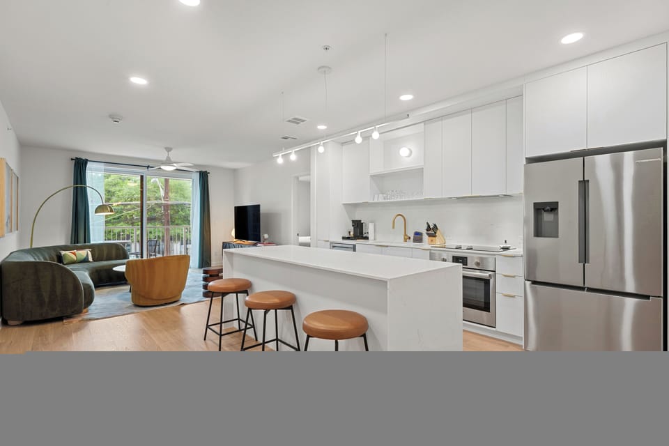 Sleek, modern chef's kitchen
