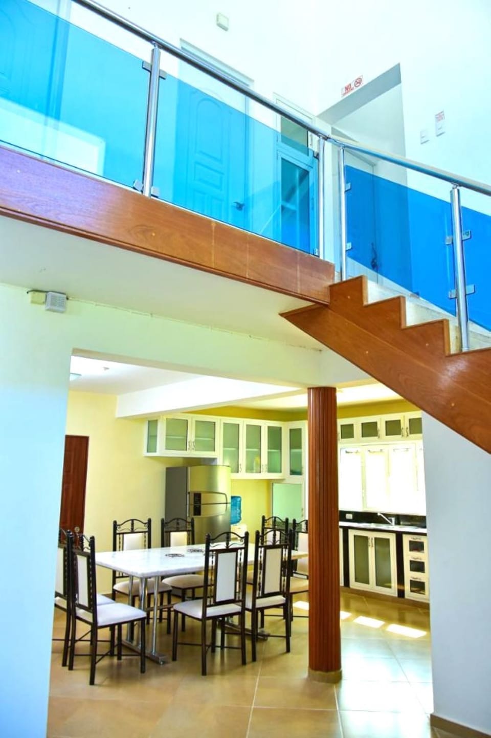 Kitchen and staircase