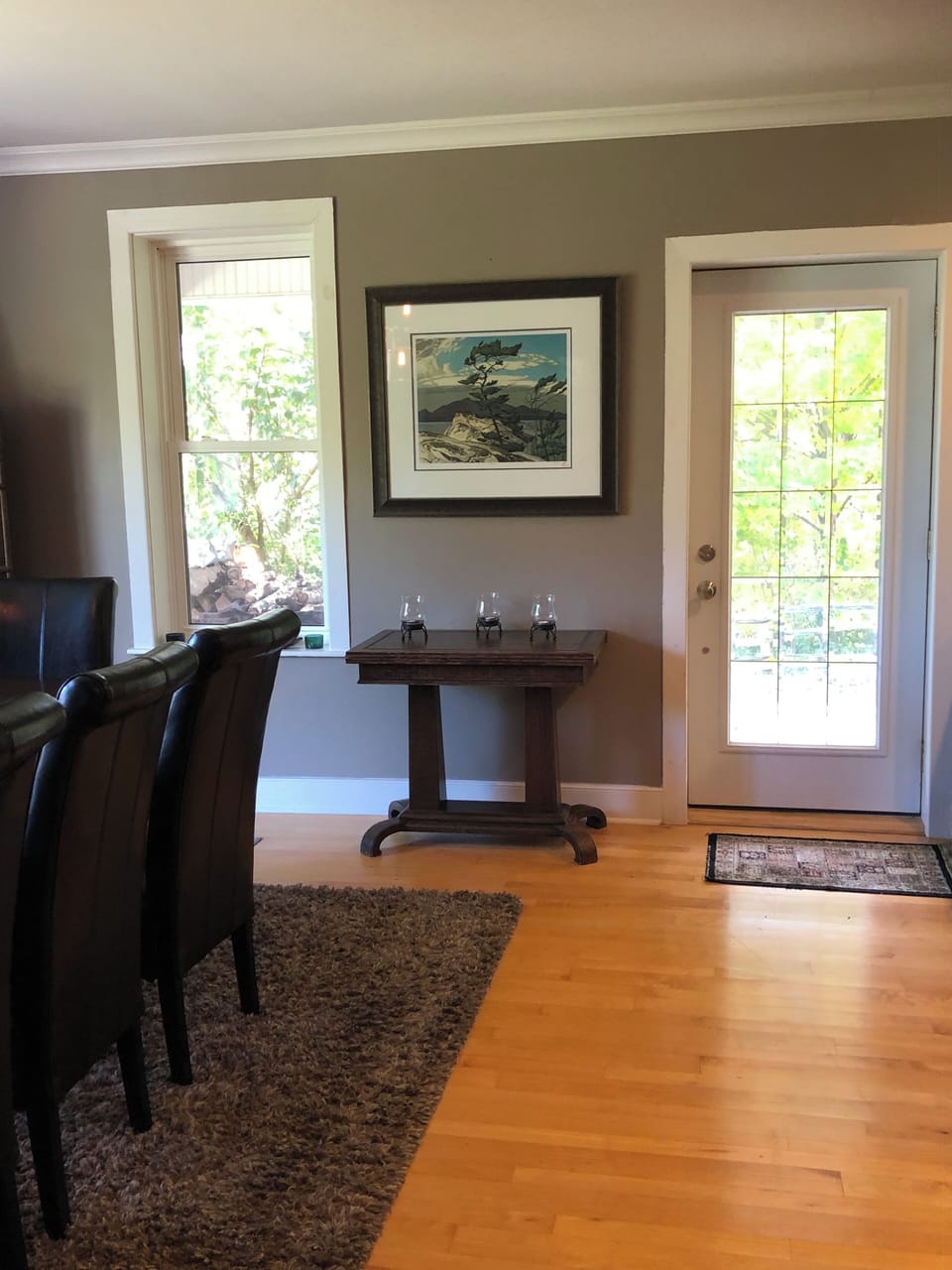 Door to covered porch 