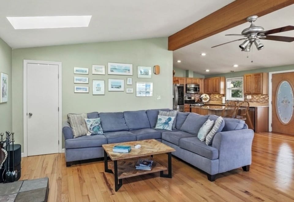 comfortable large sectional and recliner for relaxing