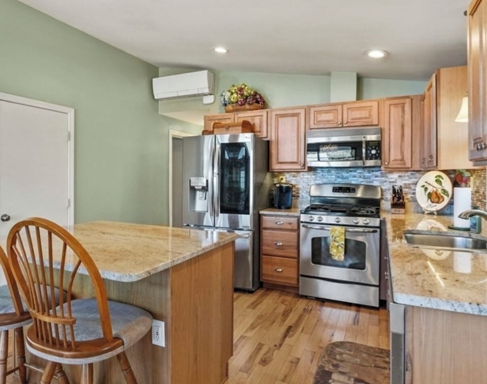 state of the art kitchen for cooking and enjoying a meal