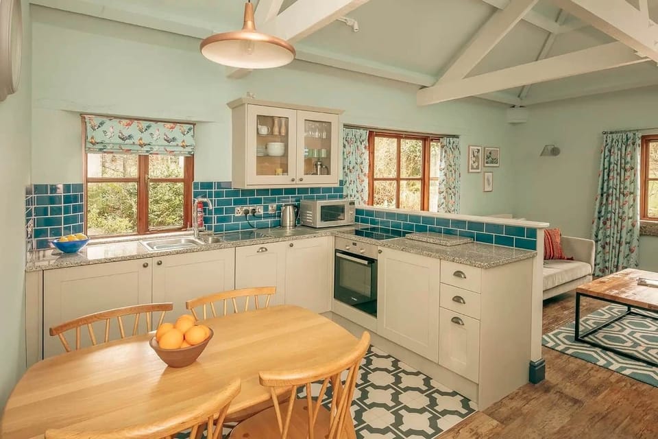 A fully equipped kitchen for cooking up a storm, and windows to look out at the hens. 