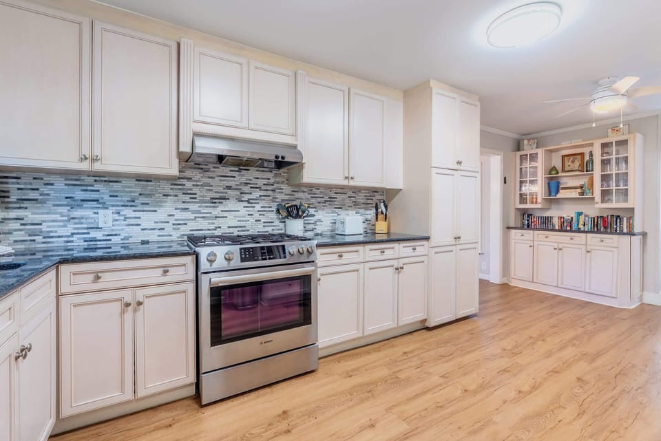 Modern kitchen with updated appliances. Comfortable space for all your cooking needs.