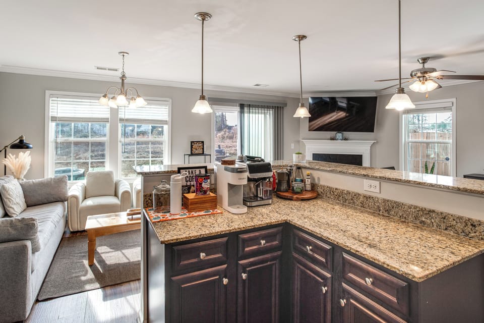 Kitchen | Refrigerator | Coffee Bar | 1st Floor