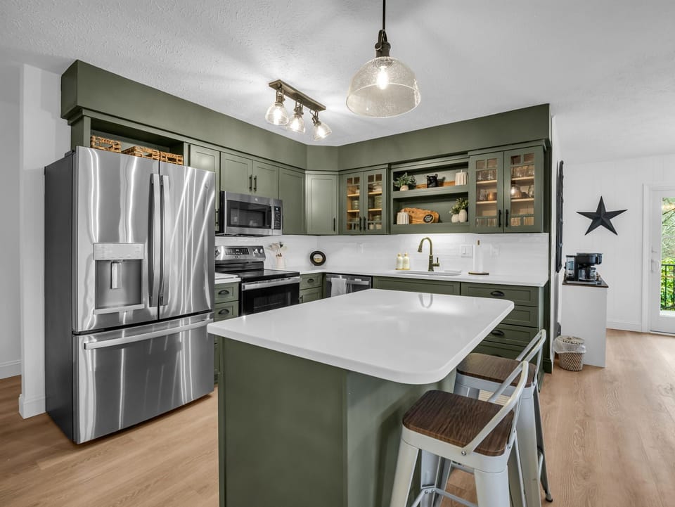 Eat at the island! Make memorable meals with all new appliances.