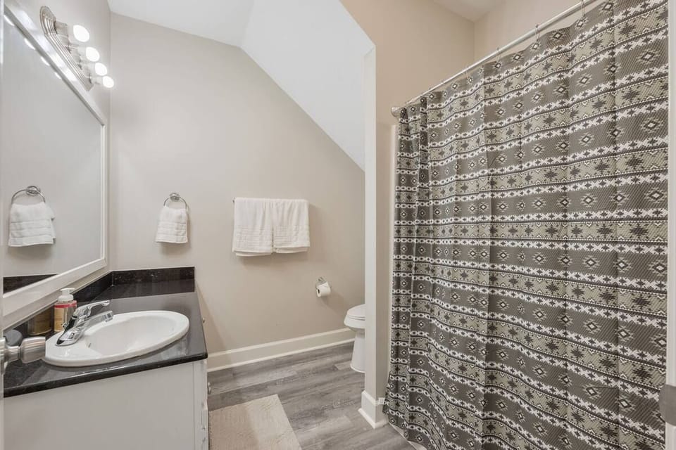 This bathroom is equipped with anything you may need in your stay