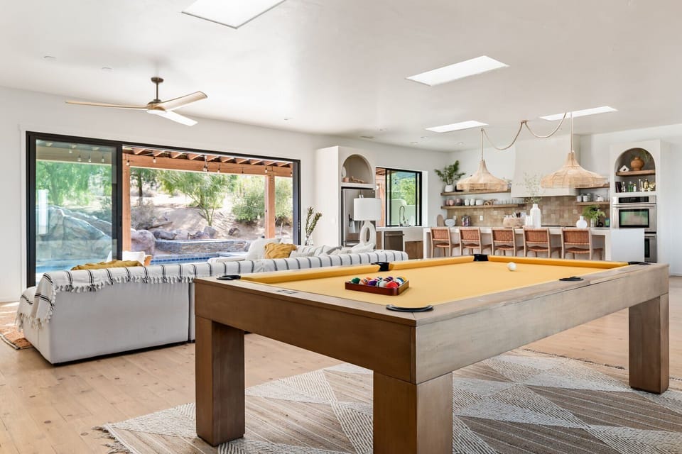 Pool table.